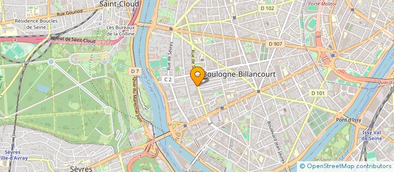 localisation de l'entreprise MADAME ISABELLE EGGER à BOULOGNE BILLANCOURT