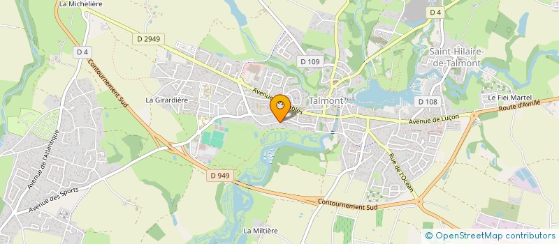 localisation de l'entreprise MADAME ISABELLE EGRON  TALMONT-SAINT-HILAIRE