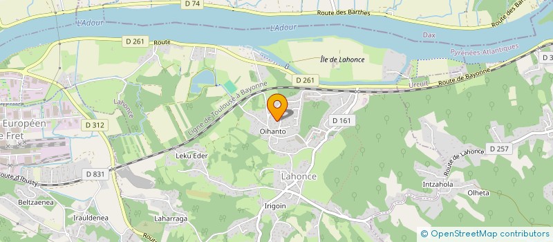 localisation de l'entreprise MADAME ISABELLE ETCHART  LAHONCE