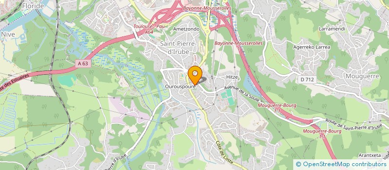 localisation de l'entreprise MADAME ISABELLE ETCHEVERRY à SAINT PIERRE D'IRUBE