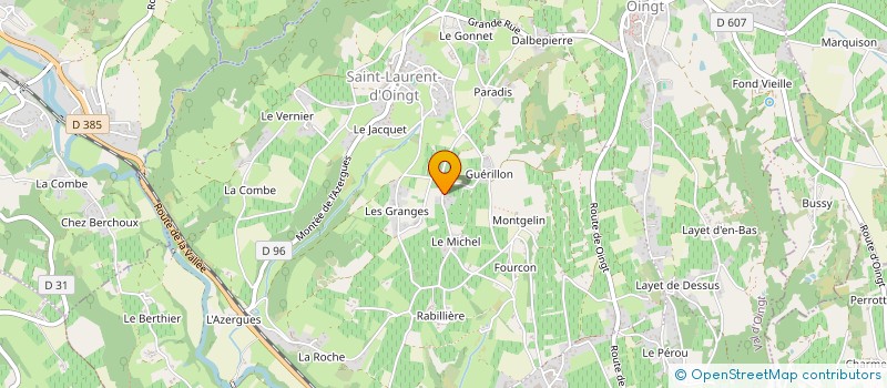 localisation de l'entreprise MADAME ISABELLE EVIEUX  VAL D'OINGT