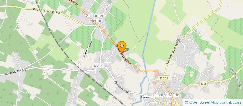 localisation de l'entreprise MADAME ISABELLE EYREAU  GAILLAN-EN-MEDOC