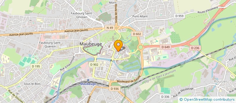 localisation de l'entreprise MADAME ISABELLE FANT à MAUBEUGE