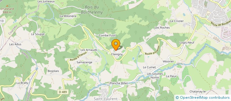 localisation de l'entreprise MADAME ISABELLE FAVIER  VAUGNERAY