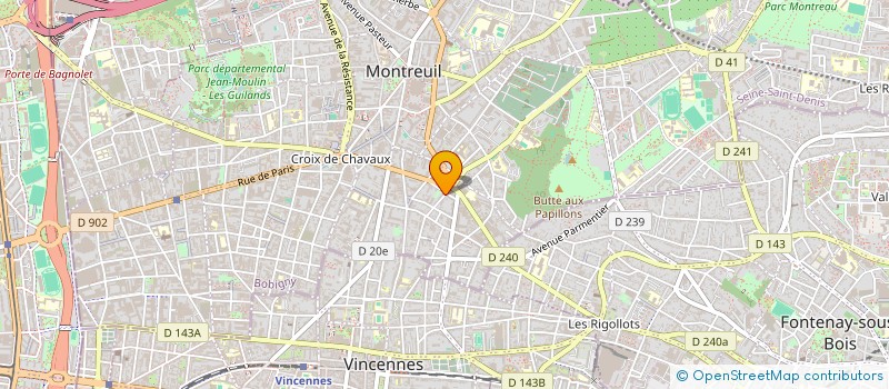 localisation de l'entreprise MADAME ISABELLE FONTAINE à MONTREUIL