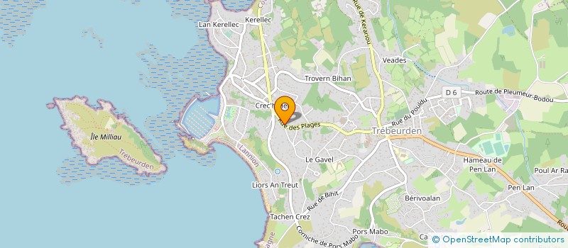 localisation de l'entreprise MADAME ISABELLE FOUCHARD  TREBEURDEN