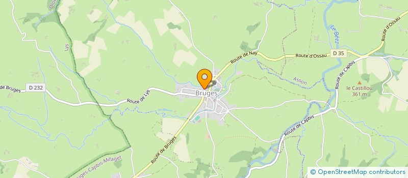 localisation de l'entreprise MADAME ISABELLE FOUQUET  BRUGES-CAPBIS-MIFAGET