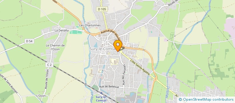 localisation de l'entreprise MADAME ISABELLE FRAISSE  SURY-LE-COMTAL