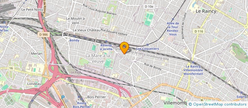 localisation de l'entreprise MADAME ISABELLE FRAYSSE  BONDY