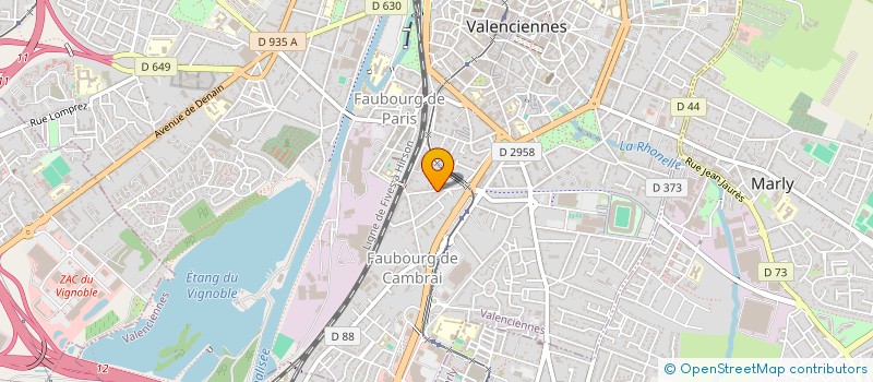 localisation de l'entreprise MADAME ISABELLE GABET à VALENCIENNES