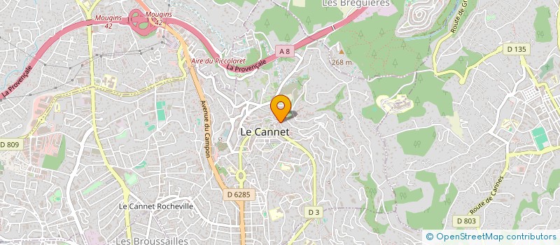 localisation de l'entreprise MADAME ISABELLE GANEM à LE CANNET