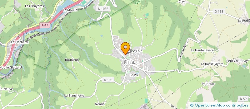 localisation de l'entreprise MADAME ISABELLE GASPAR  ECHALAS