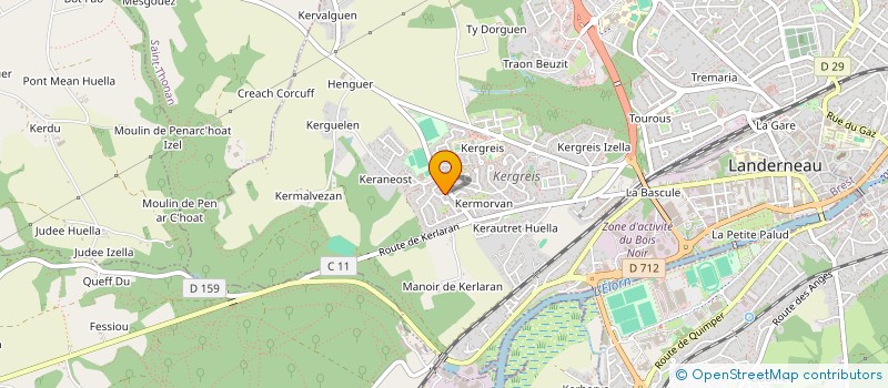 localisation de l'entreprise MADAME ISABELLE GAUD à LANDERNEAU