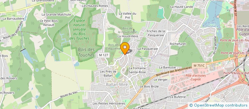 localisation de l'entreprise MADAME ISABELLE GAUTHIER  BALLAN-MIRE