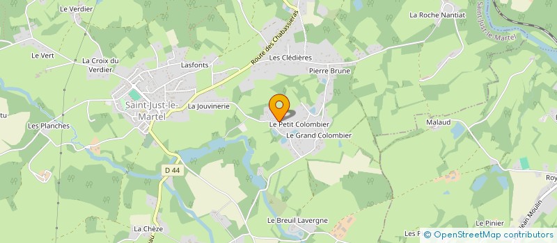 localisation de l'entreprise MADAME ISABELLE GENEVIEVE BOUDART à SAINT-JUST-LE-MARTEL
