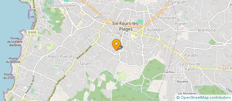 localisation de l'entreprise MADAME ISABELLE GIBELIN à SIX-FOURS-LES-PLAGES