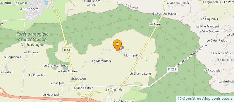 localisation de l'entreprise MADAME ISABELLE GIRAUD  MONTAUBAN-DE-BRETAGNE