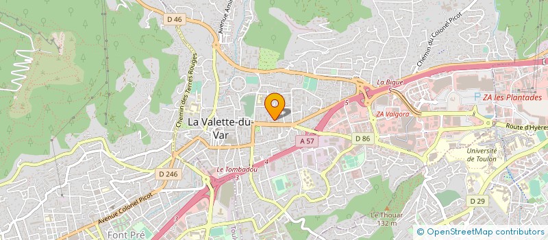 localisation de l'entreprise MADAME ISABELLE GODEFROY  LA VALETTE-DU-VAR