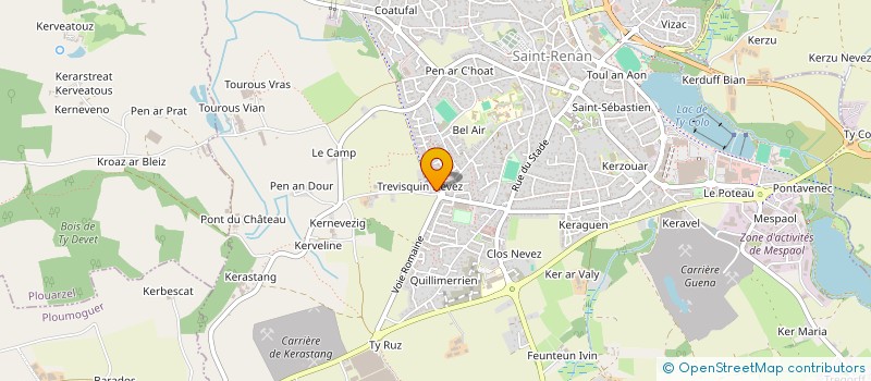 localisation de l'entreprise MADAME ISABELLE GODFROY  SAINT-RENAN