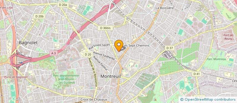 localisation de l'entreprise MADAME ISABELLE GOUVEIA  MONTREUIL