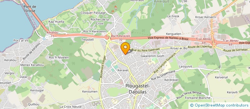 localisation de l'entreprise MADAME ISABELLE GRALL à PLOUGASTEL-DAOULAS