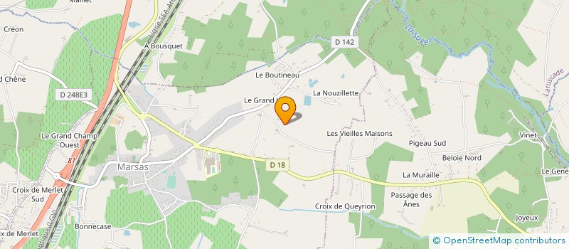 localisation de l'entreprise MADAME ISABELLE GRANDON  MARSAS