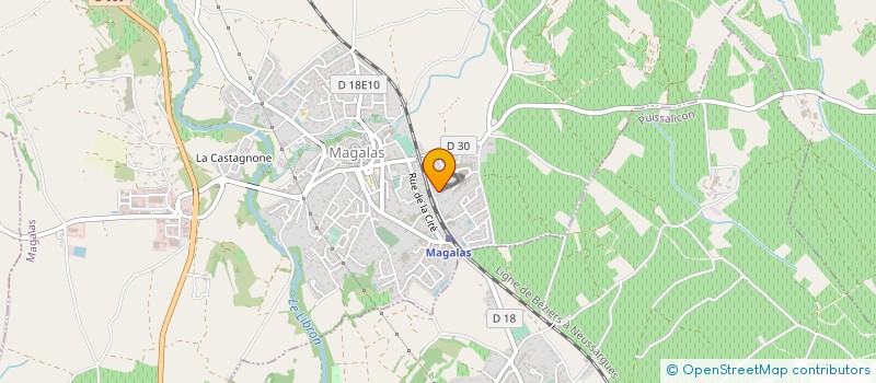 localisation de l'entreprise MADAME ISABELLE GRANIER  MAGALAS