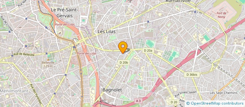 localisation de l'entreprise MADAME ISABELLE GRESSIER à BAGNOLET
