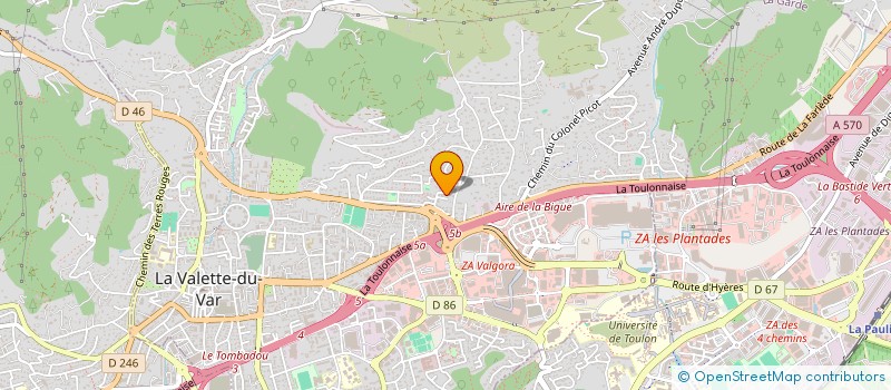 localisation de l'entreprise MADAME ISABELLE GRILLET  LA VALETTE-DU-VAR