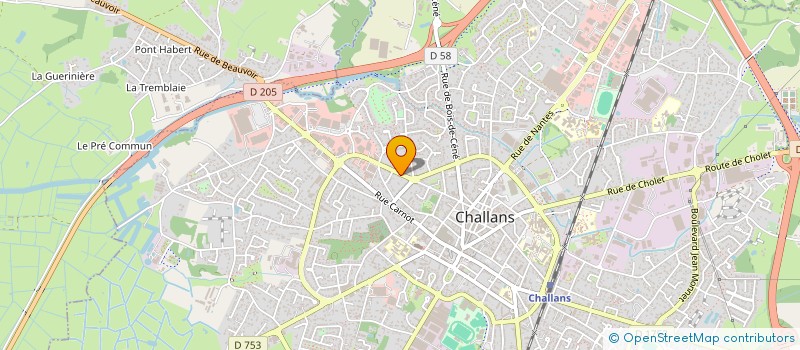 localisation de l'entreprise MADAME ISABELLE GROLLEAU à CHALLANS