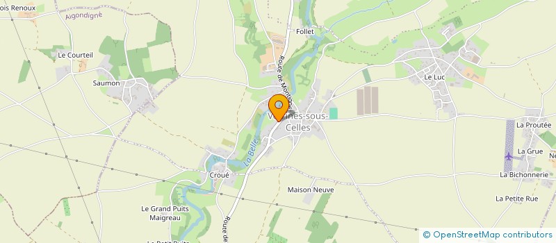 localisation de l'entreprise MADAME ISABELLE GROUSSET  CELLES-SUR-BELLE