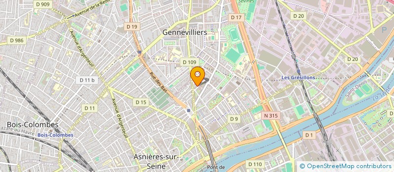 localisation de l'entreprise MADAME ISABELLE GUEGUIN à GENNEVILLIERS