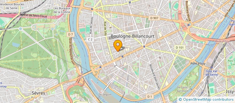localisation de l'entreprise MADAME ISABELLE GUEX à BOULOGNE-BILLANCOURT