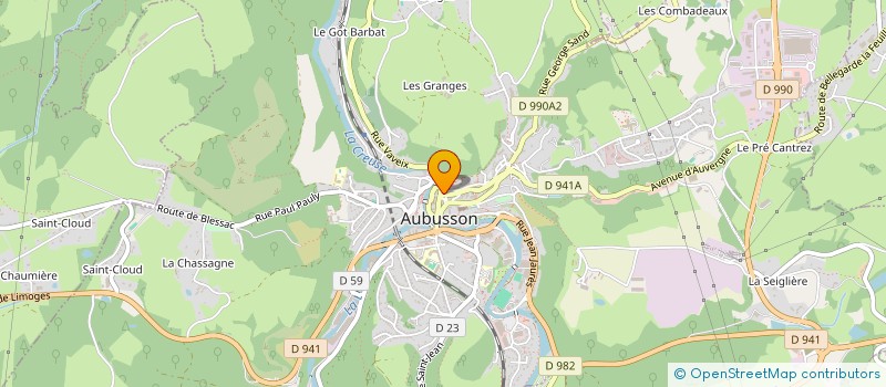 localisation de l'entreprise MADAME ISABELLE GUILBAUD à AUBUSSON