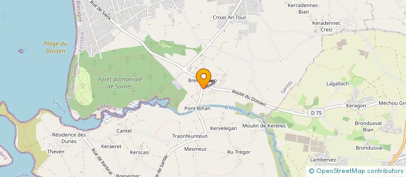 localisation de l'entreprise MADAME ISABELLE GUIVARCH  SANTEC