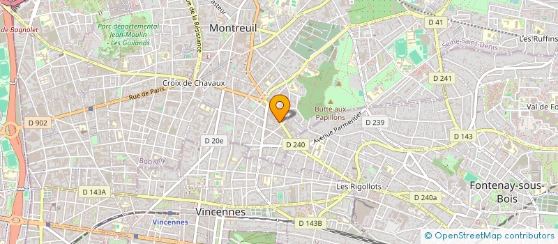 localisation de l'entreprise MADAME ISABELLE GUSCHING à MONTREUIL
