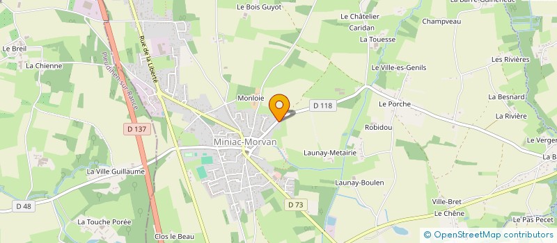 localisation de l'entreprise MADAME ISABELLE HAMON  MINIAC-MORVAN