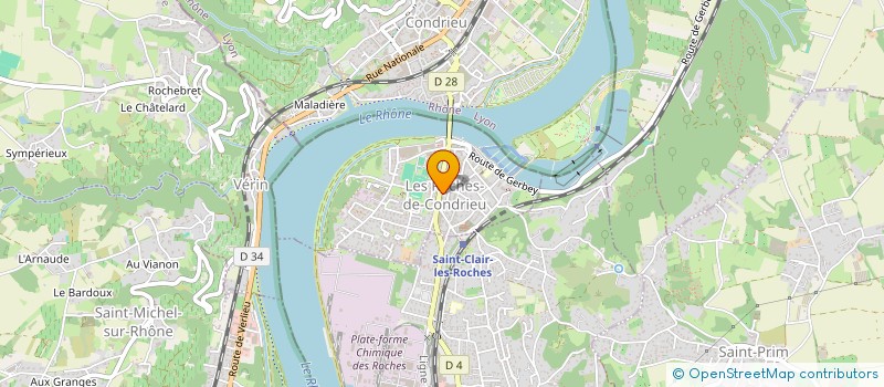 localisation de l'entreprise MADAME ISABELLE HAPCHETTE  LES ROCHES-DE-CONDRIEU