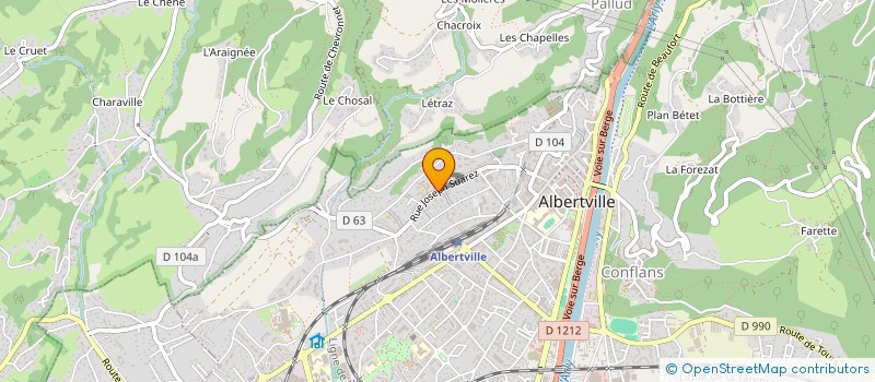 localisation de l'entreprise MADAME ISABELLE HEINEN à ALBERTVILLE