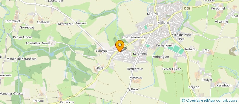 localisation de l'entreprise MADAME ISABELLE HELIES  MILIZAC-GUIPRONVEL