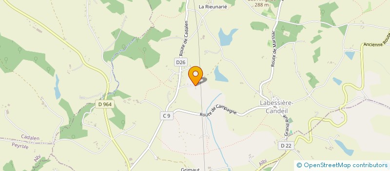 localisation de l'entreprise MADAME ISABELLE HERAL  LABESSIERE-CANDEIL