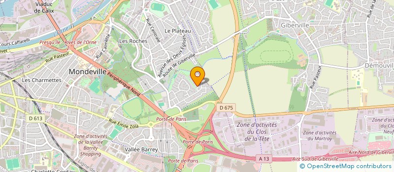 localisation de l'entreprise MADAME ISABELLE HERVEAU  MONDEVILLE