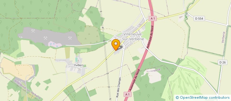 localisation de l'entreprise MADAME ISABELLE HODE  VILLENEUVE-SUR-VERBERIE