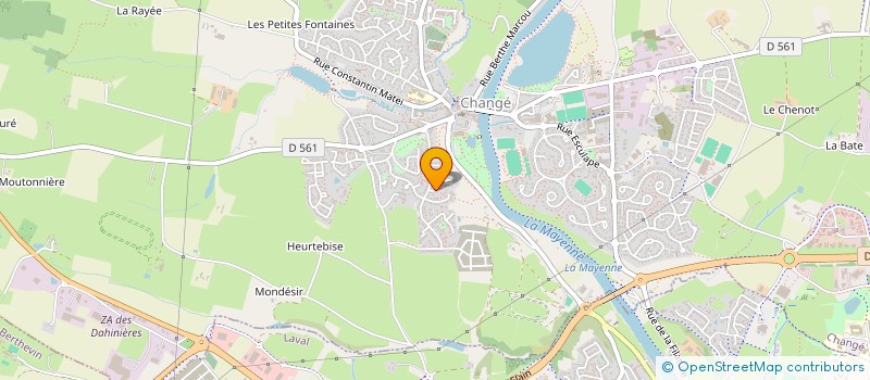 localisation de l'entreprise MADAME ISABELLE HOUDAYER  CHANGE