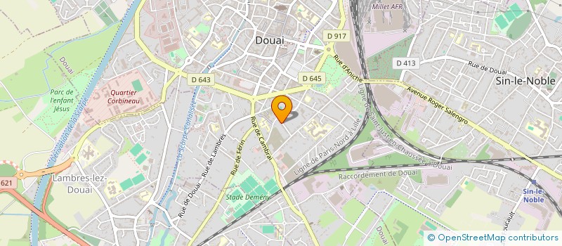 localisation de l'entreprise MADAME ISABELLE HUBERT à DOUAI