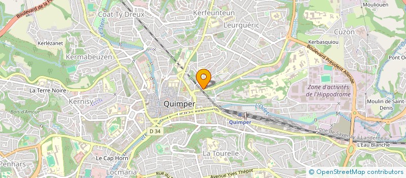 localisation de l'entreprise MADAME ISABELLE HUGE à QUIMPER