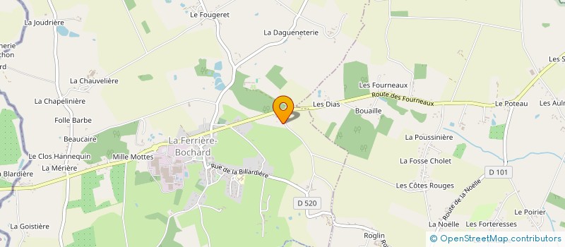 localisation de l'entreprise MADAME ISABELLE HUGUET à LA FERRIERE BOCHARD