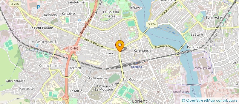 localisation de l'entreprise MADAME ISABELLE HUON  LORIENT