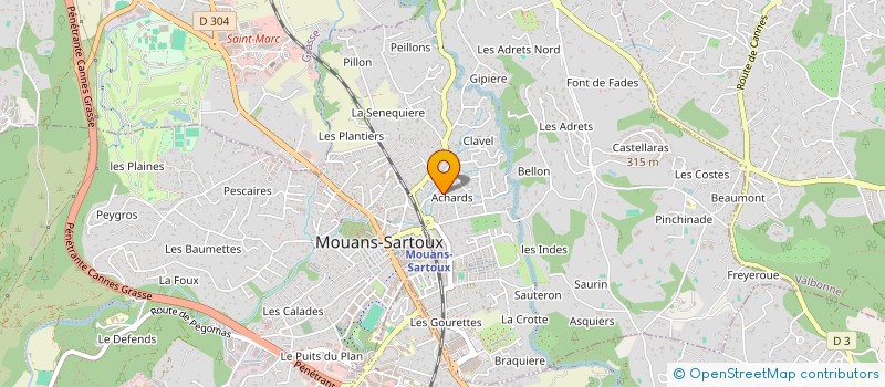 localisation de l'entreprise MADAME ISABELLE JEANJEAN  MOUANS-SARTOUX