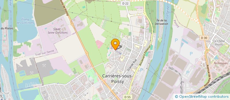 localisation de l'entreprise MADAME ISABELLE JODET  CARRIERES-SOUS-POISSY